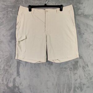 New Columbia Shorts Men 42 Cream Chino Performance Stretch Hiking Outdoor 42x10